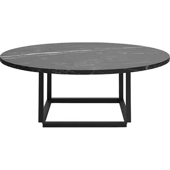 Konferenční stolek Konferenční stůl New Works Florence Coffee Table černé podnoží černý žíhaný mramor