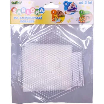 Dětské navlékací korálky Wiky Šablona na zažehlovací korálky - Šestiúhelník