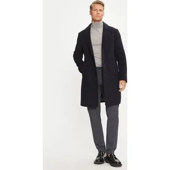 Dámský kabát Liu Jo Vlněný kabát QXX009 T2583 Tmavomodrá Regular Fit 50