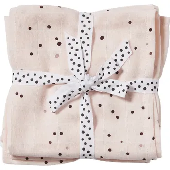 látková plena Růžové mušelínové zavinovací plenky Done by Deer Dreamy Dots, 2 ks