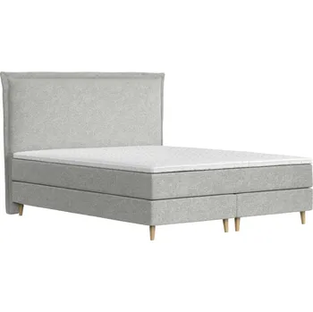 Postel Maison de Rêve Šedá čalouněná postel boxspring CALMA 160 x 200 cm
