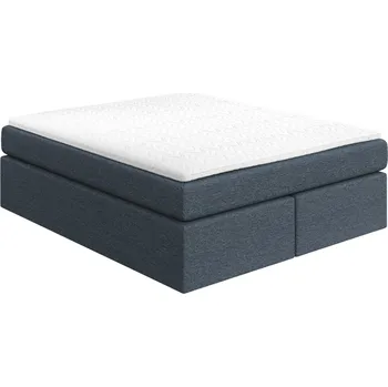 Postel Maison de Rêve Modrá čalouněná postel boxspring CHESTNUT 140 x 200 cm