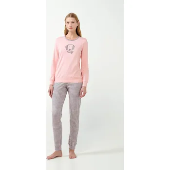 Dámské pyžamo Pyžamo Vamp s psím potiskem v růžové - pink peach, pink peach S i512_21493_428_2