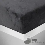 Mikroplyšové prostěradlo 220x200 Elegance - Černá