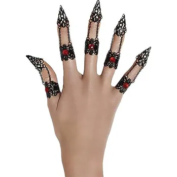 Karnevalový doplněk Funny Fashion Gotik prsteny s drápy