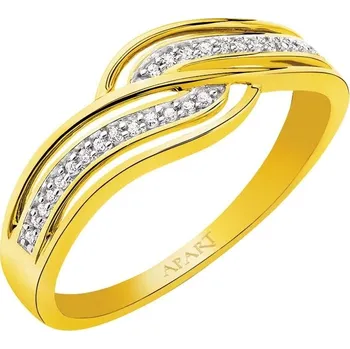 Prsten Prsten ze žlutého zlata s diamanty - 0,08 ct - ryzost 585 - 160.184