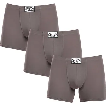 Pánské spodní prádlo 3PACK pánské boxerky Styx long klasická guma tmavě šedé (3F1063) M Možnost vrácení zboží ZDARMA do 120 dnů!