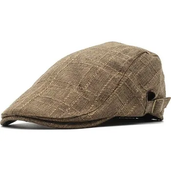 Čepice Pánská plochá bavlněná čepice bekovka Jarmo Hnědá JAMONT 23051502305120485s2