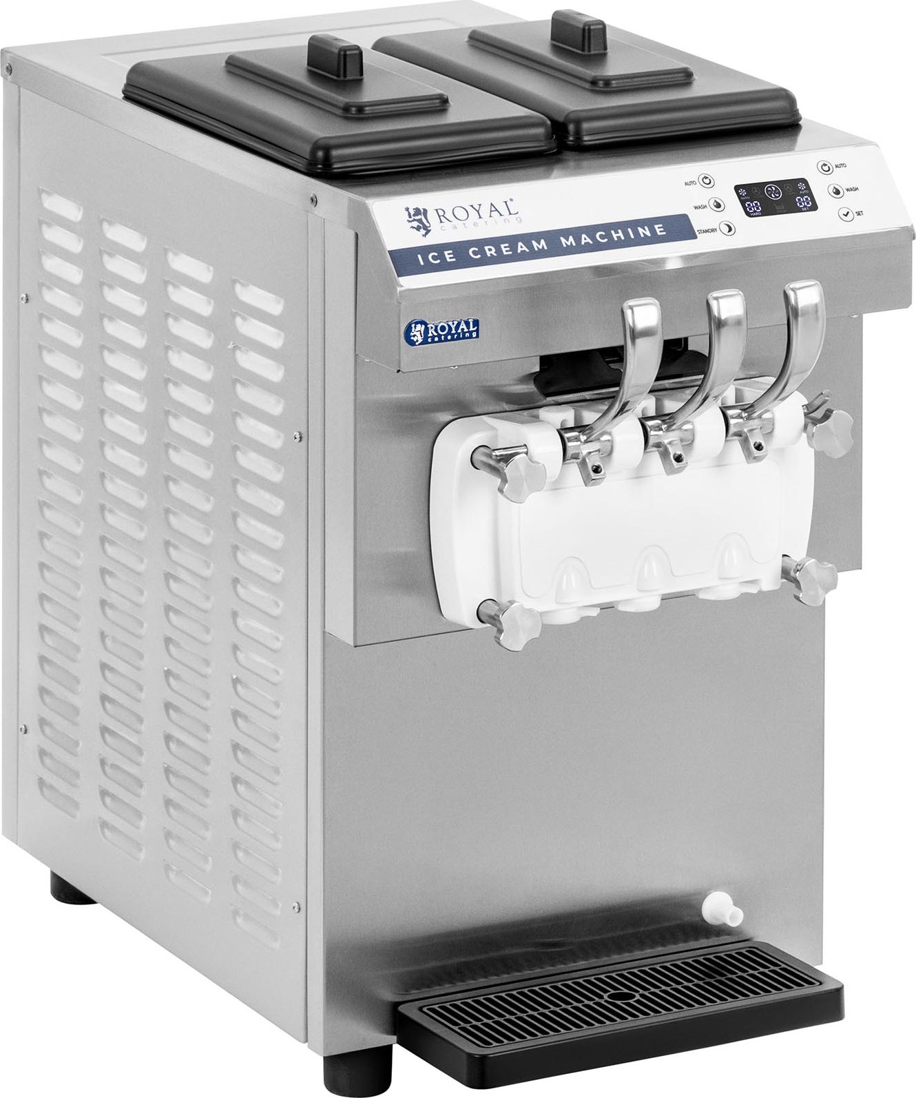 Stroj na točenou zmrzlinu - 1 350 W - 16 l/h - třípákový - Royal Catering RCSI-18A