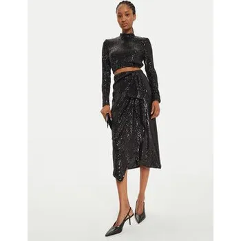 Dámská sukně ViCOLO Midi sukně TS0404 Černá Regular Fit L