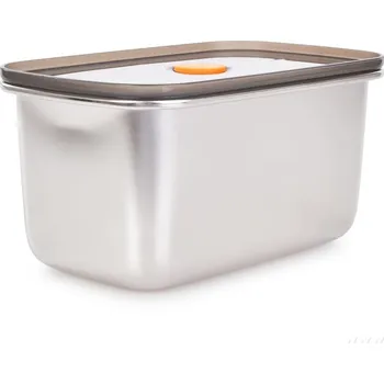 Dóza na potraviny GOURMET | nerezová hermetická dóza na potraviny se silikonovým těsněním | 1,3 L