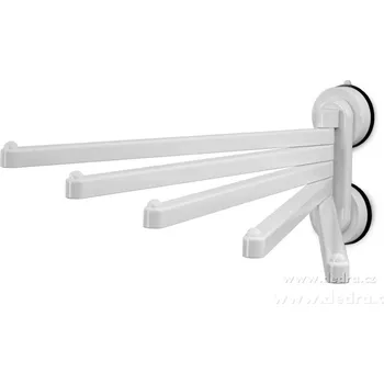 Držák na ručník VACUUM SYSTEM 60° | otočný držák ručníků a utěrek | 5 ramen | přísavný systém | nosnost 3 kg