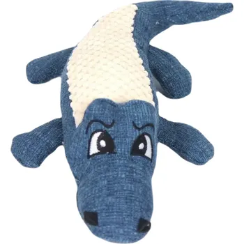 Hračka pro psa Hračka pískací krokodýl 29 cm Barva: Modrá