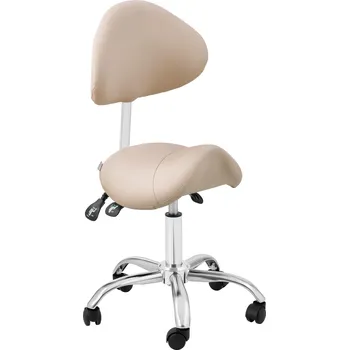 Nábytek do ordinace physa Sedlová židle - 51–65 cm - 150 kg - Krémová, Stříbrná PHYSA MANNHEIM CREAM