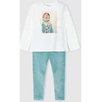 Dětská móda Mayoral dívčí 2 dílná sada legíny a bavlněné tričko 4705 - 46 Velikost: 104 Ecofriends