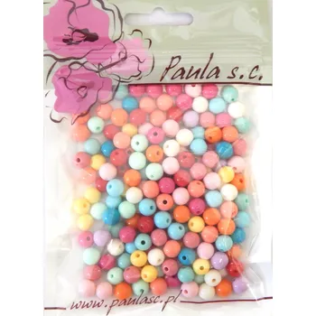 Dětské navlékací korálky Korálky plast., BAREVNÝ MIX, 8mm, 166ks/bal.