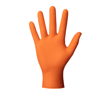 Vyšetřovací rukavice Jednorázové nitrilové rukavice SD Grip oranžové 50 ks XXL