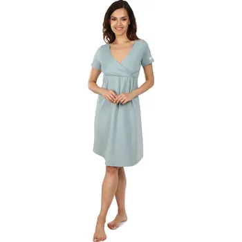 Těhotenské noční prádlo Moniel košilka/šaty kojící Pastel mintová Velikost: M