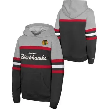 Chlapecká mikina Outerstuff Dětská mikina Chicago Blackhawks NHL Head Coach Hoody Velikost: Dětské XL (13 - 15 let)