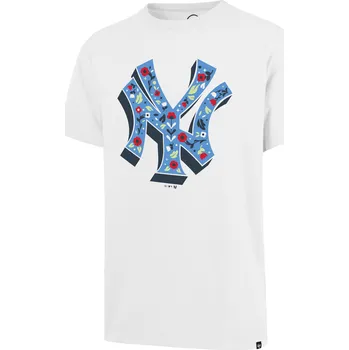 47 Brand Pánské tričko New York Yankees MLB Graphic ’47 Drop Shoulder Tee White Wash Velikost: M