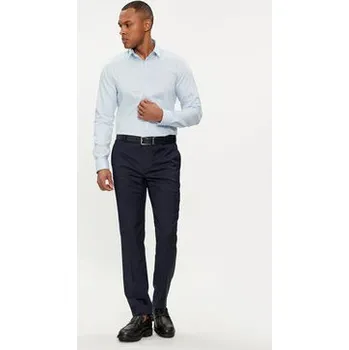 Pánská móda Calvin Klein Košile Micro Dot K10K112884 Světle modrá Slim Fit 40