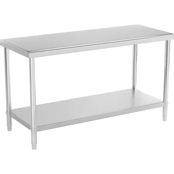 Kuchyňská pracovní deska Pracovní stůl z ušlechtilé oceli - ECO - 150 x 60 cm - 250 kg - Royal Catering RCAT-150/60-NW