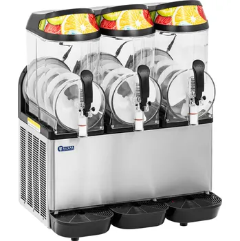 Dávkovač nápoje Výrobník ledové tříště - 3 x 14 l - LED osvětlení - digitální ovládací panel - Royal Catering RCSL 3/12A