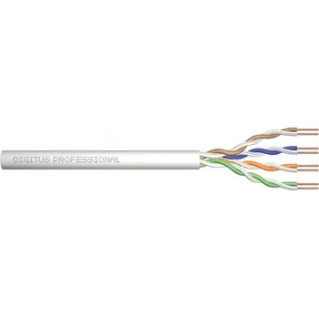 Počítač CAT 5e U-UTP installation cable, 100 MHz Eca (PVC), AWG 24/1, 50 m, sx, grey