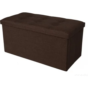 Taburet SEDACÍ BOXER | Skládací taburet s úložným prostorem | vel. XL | čokoládový