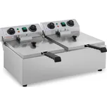 Elektrická dvojitá fritéza - 2 x 10 l - 6 400 W - časovač - Royal Catering RCTF 10DB