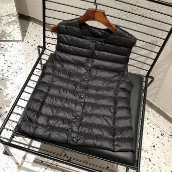 Dámská vesta Prošívaná krátká vesta Barva: Černá, Velikost: 4XL