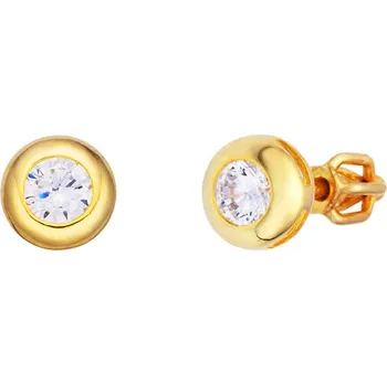 Náušnice Bealio BEALIO Stříbrné náušnice KOLEČKO yellow 03-13192-2888