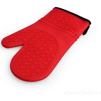 Chňapka SILICHŇAPKA | silikonová chňapka s polstrováním a protiskluzovou úpravou | 18 × 30 cm červená