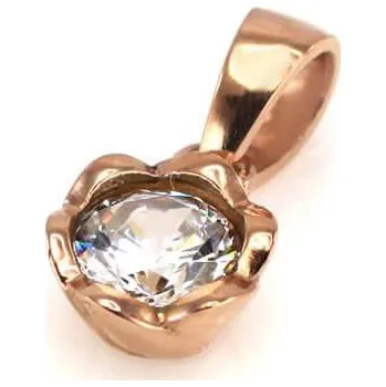 Souprava šperků MPMP Ocelový rose gold nerezový přívěsek 7918 - růžově pozlacený