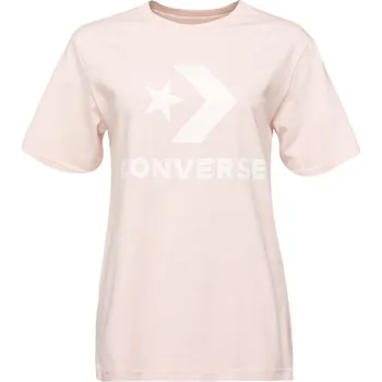 Dámské tričko Dámské tričko Converse STANDARD FIT CENTER STAR CHEV S Růžová, Bílá