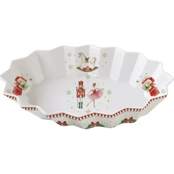 Talíř Easy Life Porcelánový oválný talíř Magie De Noel 25 × 17 cm