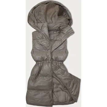 Dámská vesta Béžová dámská péřová vesta s kapucí J.STYLE, odstíny béžové XL (42) i392_24365-53