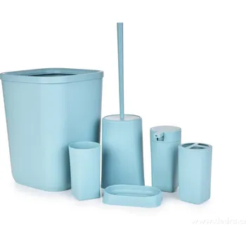 Sada koupelnových doplňků SPA | sada koupelnových doplňků | 6 dílů | pastelově modrá