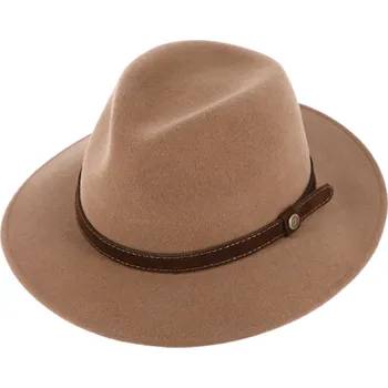 Klobouk Fiebig - Headwear since 1903 Kašmírový béžový cestovní klobouk Fiebig - Traveller Kaschmir Velikost: 61 cm (XL)