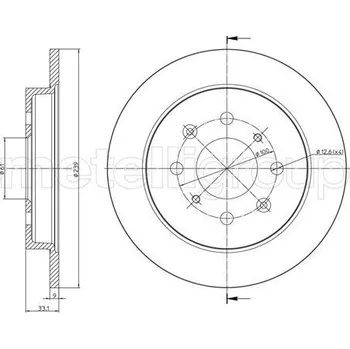 Brzdový kotouč Brzdový kotouč METELLI 23-1664C