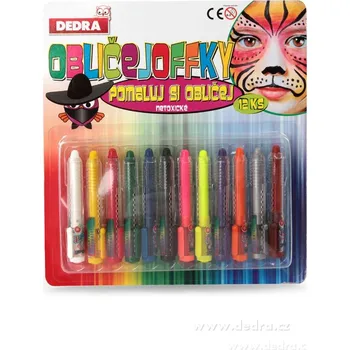 Speciální výtvarná barva OBLIČEJOFFKY | barvy na obličej a tělo | netoxické & vodou omyvatelné | 12 ks