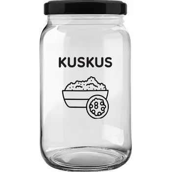 Sklenice Úklid pro klid Sklenice na kuskus 0,9 l Velikost: 0,9 l, Typ písma: Tiskací