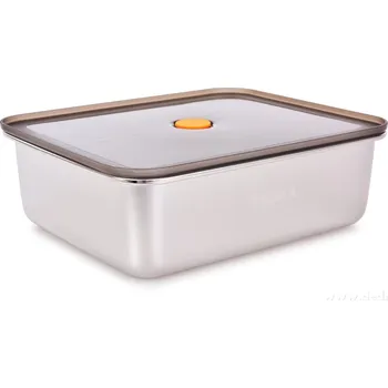 Dóza na potraviny GOURMET | nerezová hermetická dóza na potraviny se silikonovým těsněním | 2,3 L
