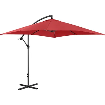 Stínicí technika Uniprodo Boční slunečník - vínový - čtvercový - 250 x 250 cm - naklápěcí UNI_UMBRELLA_SQ250BO_N