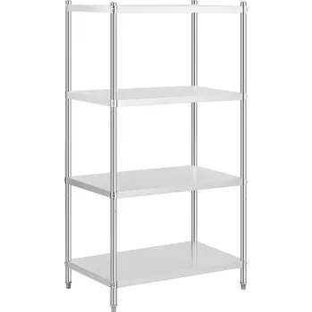 Dílenský regál Regál z ušlechtilé oceli - 100 x 60 x 180 cm - Royal Catering - 200 kg RCER-10060