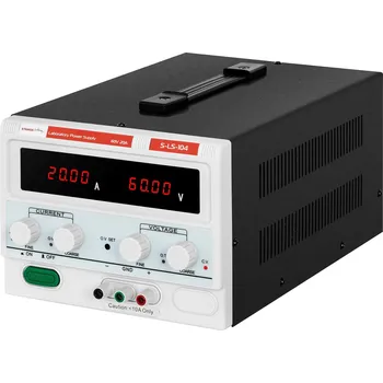 Stamos Soldering Laboratorní zdroj - 0–60 V - 0–20 A DC - 1,200 W - 4místní LED displej S-LS-104