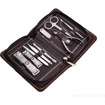 BEAUTY | luxusní manikúra a pedikúra | 10dílná sada | v etui se zipem | kartáčovaná ocel