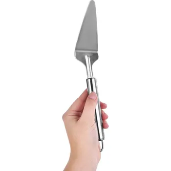 Kuchyňské prkénko GOURMET | nerezová krájecí a servírovací lopatka s vroubkovaným bokem | 26 cm