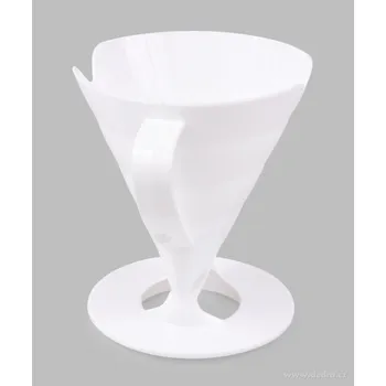 Kávovar PRAKTIK | Překapávač na kávu s držákem na filtry | Pour Over stojan na ruční přípravu kávy bílý