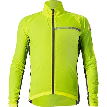 Cyklistická bunda CASTELLI bunda Squadra Stretch fluo/tmavě šedá M
